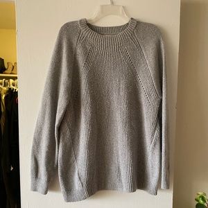 LOFT heather gray mockneck sweater
